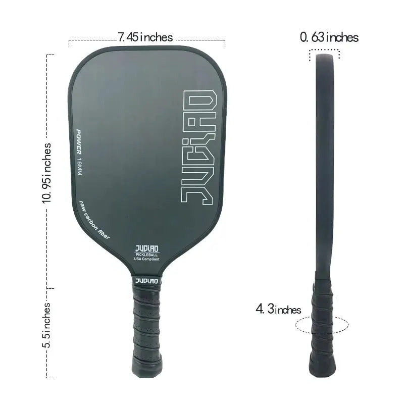 ProSpin Carbon Pickleball Paddle: Textured Surface, USAPA Compliant, T700 Raw Carbon Fiber